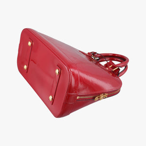 Pre-owned Louis Vuitton Alma PM pomme d'amour Vernis M90096 handbag | stylenewstar