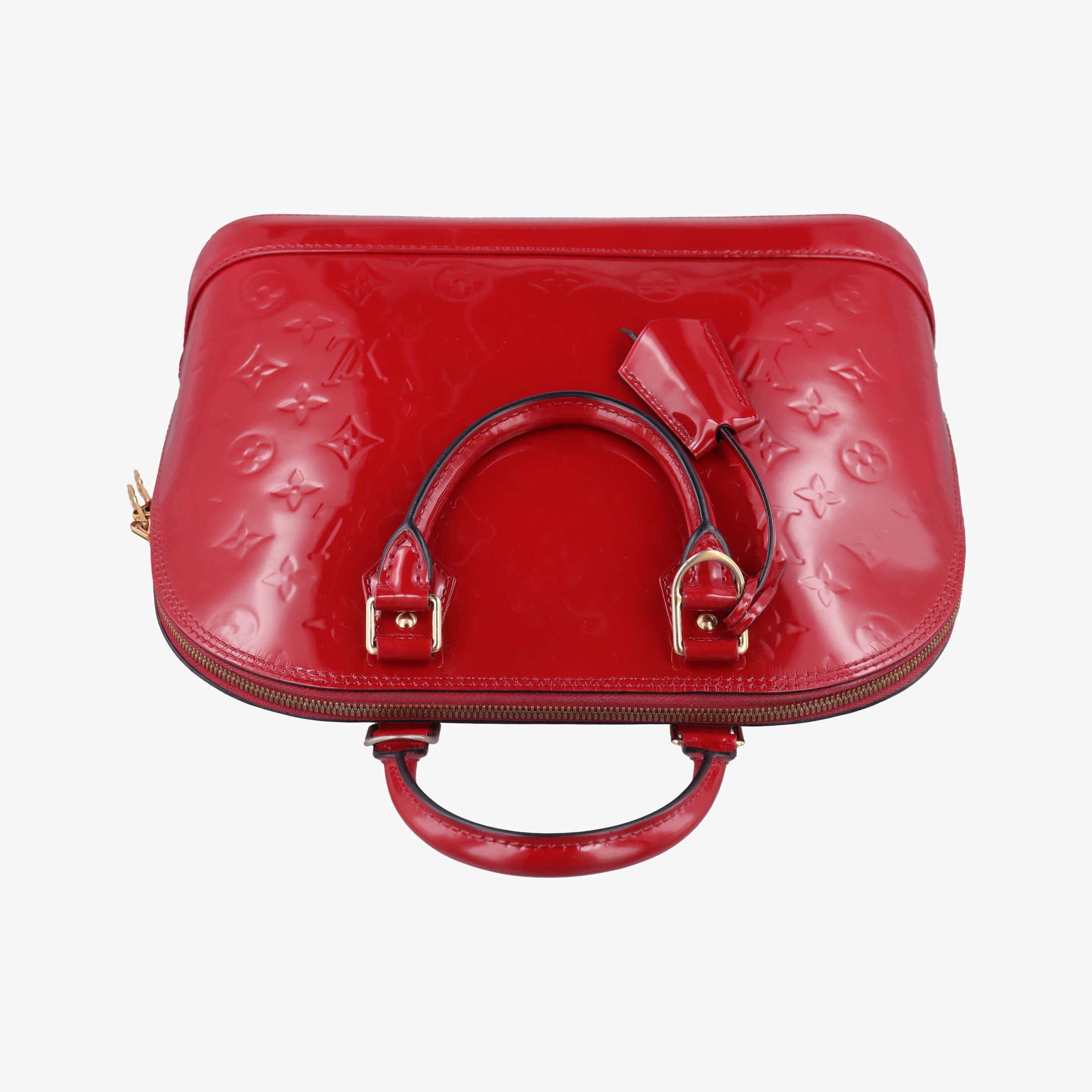 Pre-owned Louis Vuitton Alma PM pomme d'amour Vernis M90096 handbag | stylenewstar