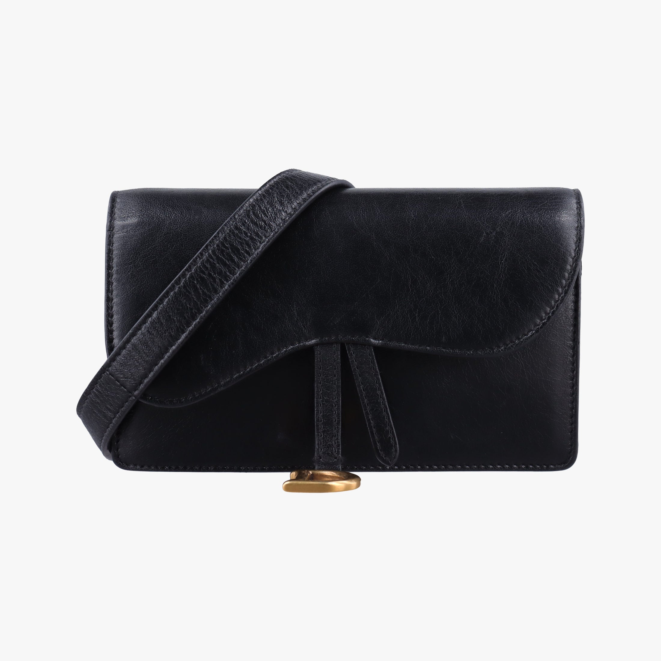 Vintage Christian Dior Saddle Black Leather  bum bag/waist bag | stylenewstar