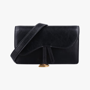 Vintage Christian Dior Saddle Black Leather  bum bag/waist bag | stylenewstar
