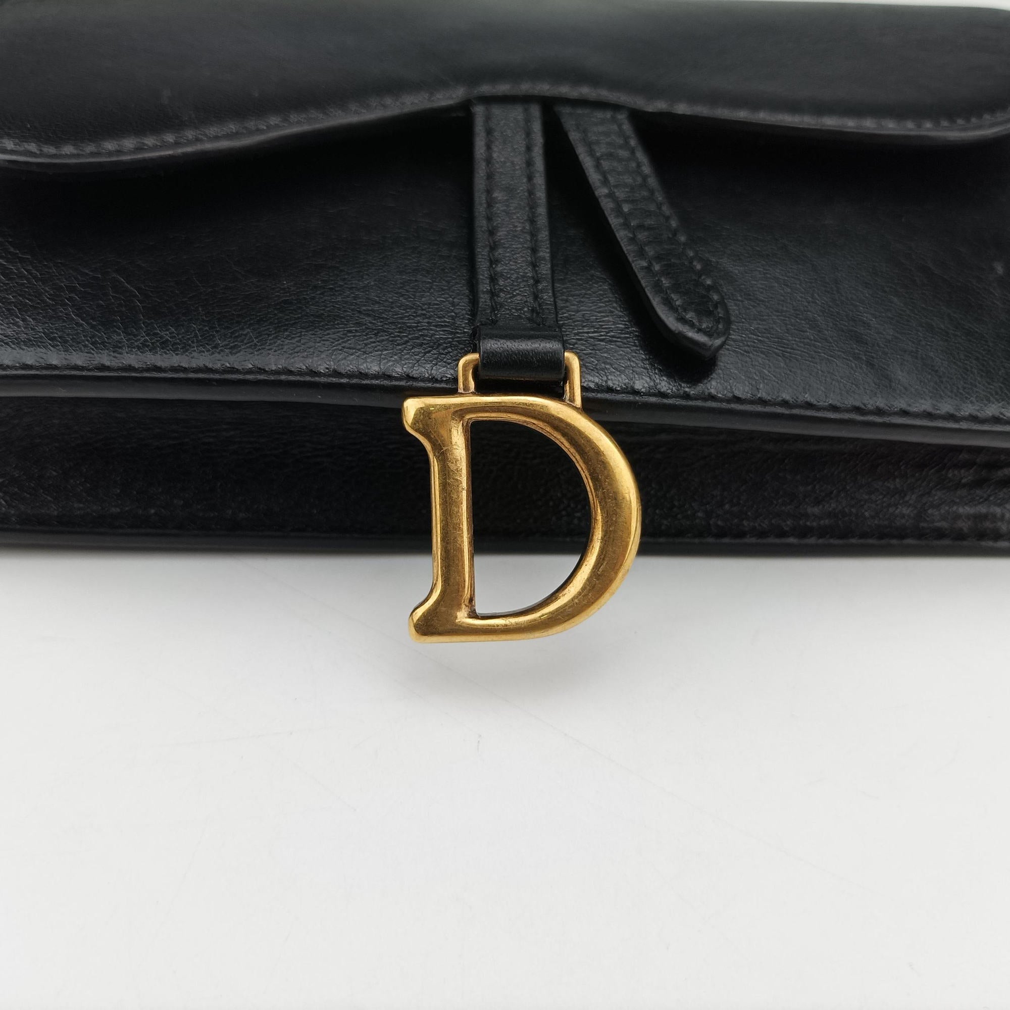Vintage Christian Dior Saddle Black Leather  bum bag/waist bag | stylenewstar
