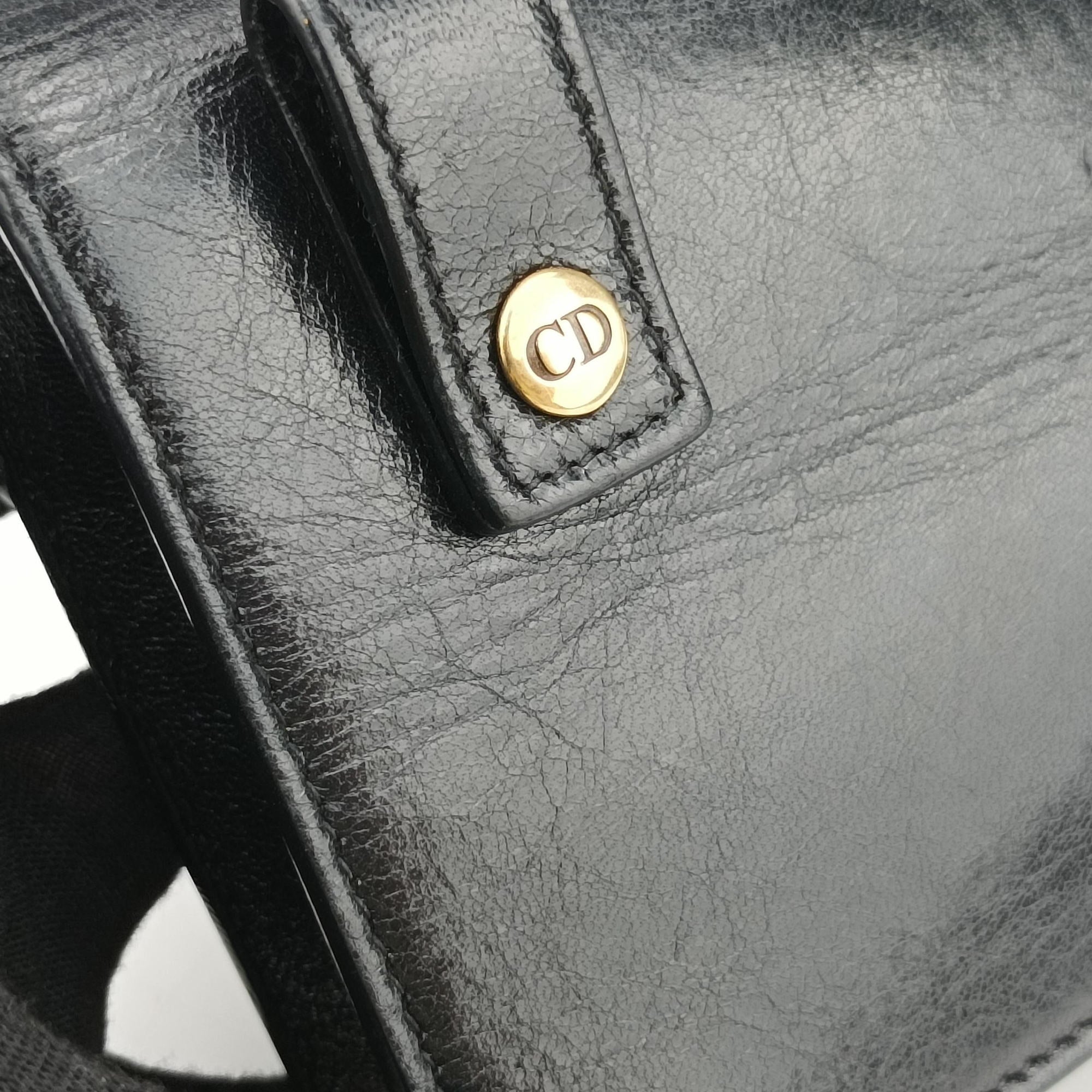 Vintage Christian Dior Saddle Black Leather  bum bag/waist bag | stylenewstar
