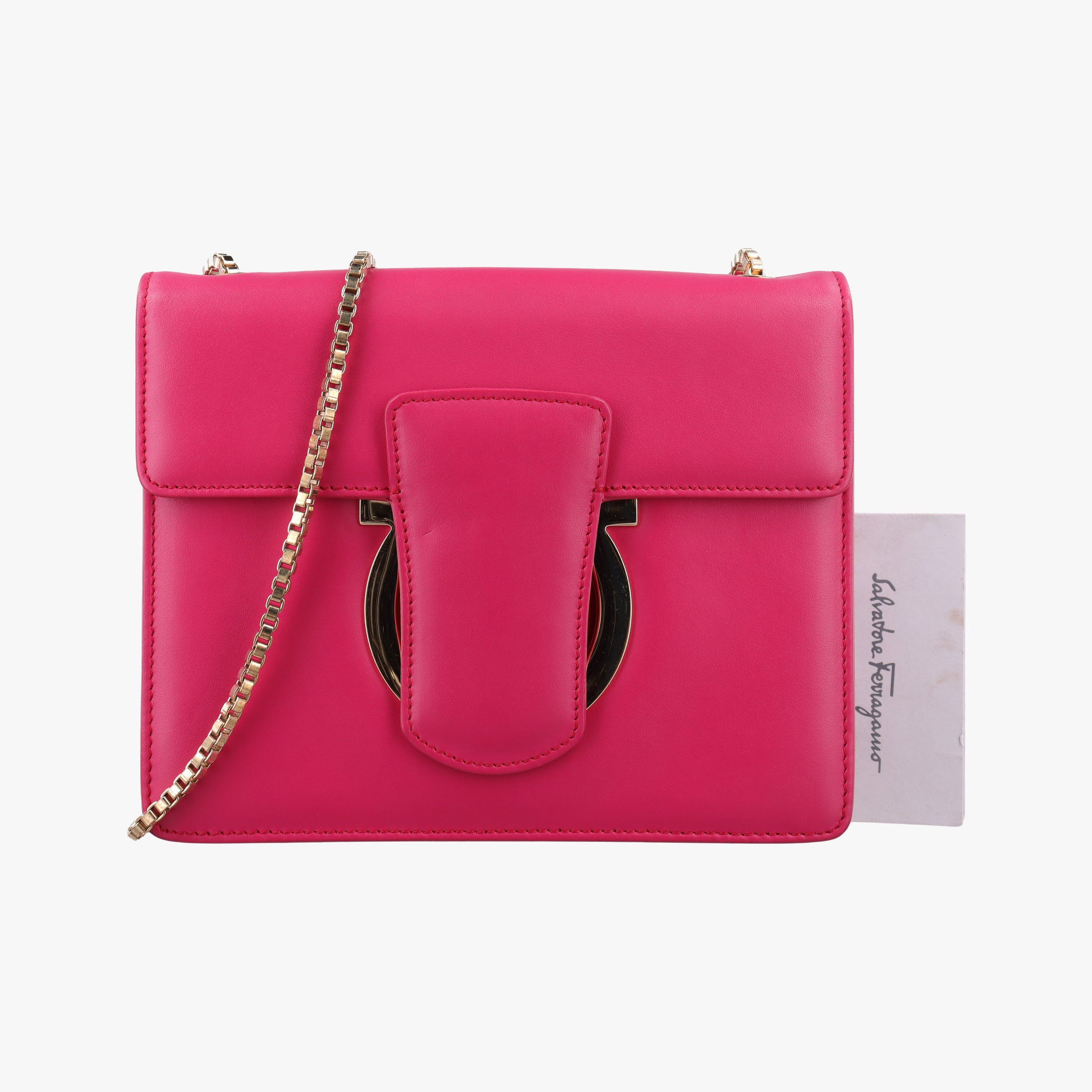 Pre-owned Ferragamo Thalia Rose Leather  shoulderbag | stylenewstar