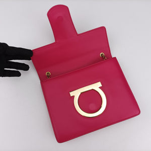 Pre-owned Ferragamo Thalia Rose Leather  shoulderbag | stylenewstar