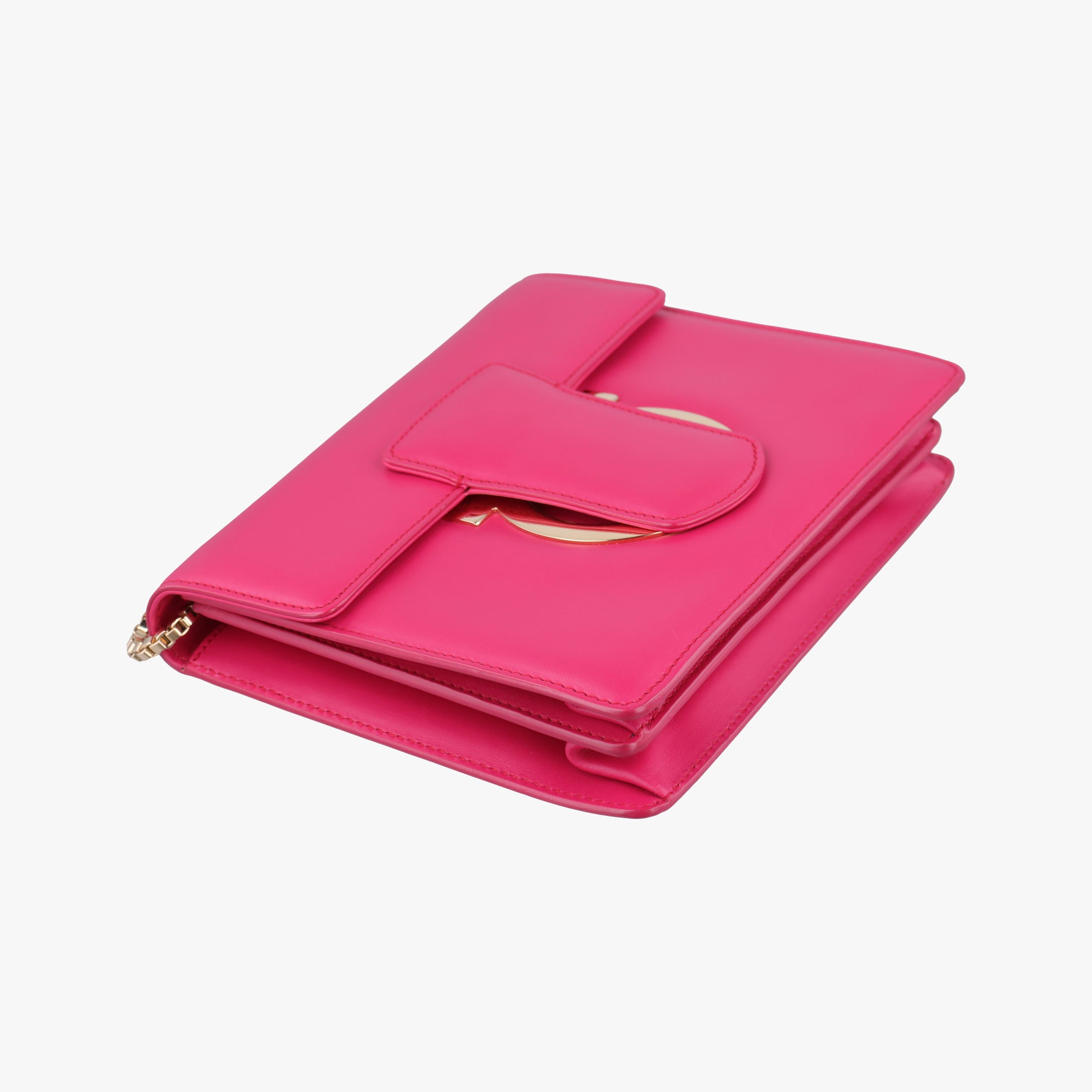 Pre-owned Ferragamo Thalia Rose Leather  shoulderbag | stylenewstar