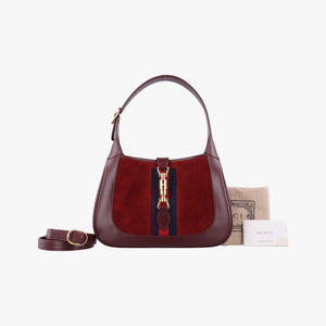 Vintage Gucci JACKIE 1961 Burgundy Suede×leather 636709 shoulderbag | stylenewstar