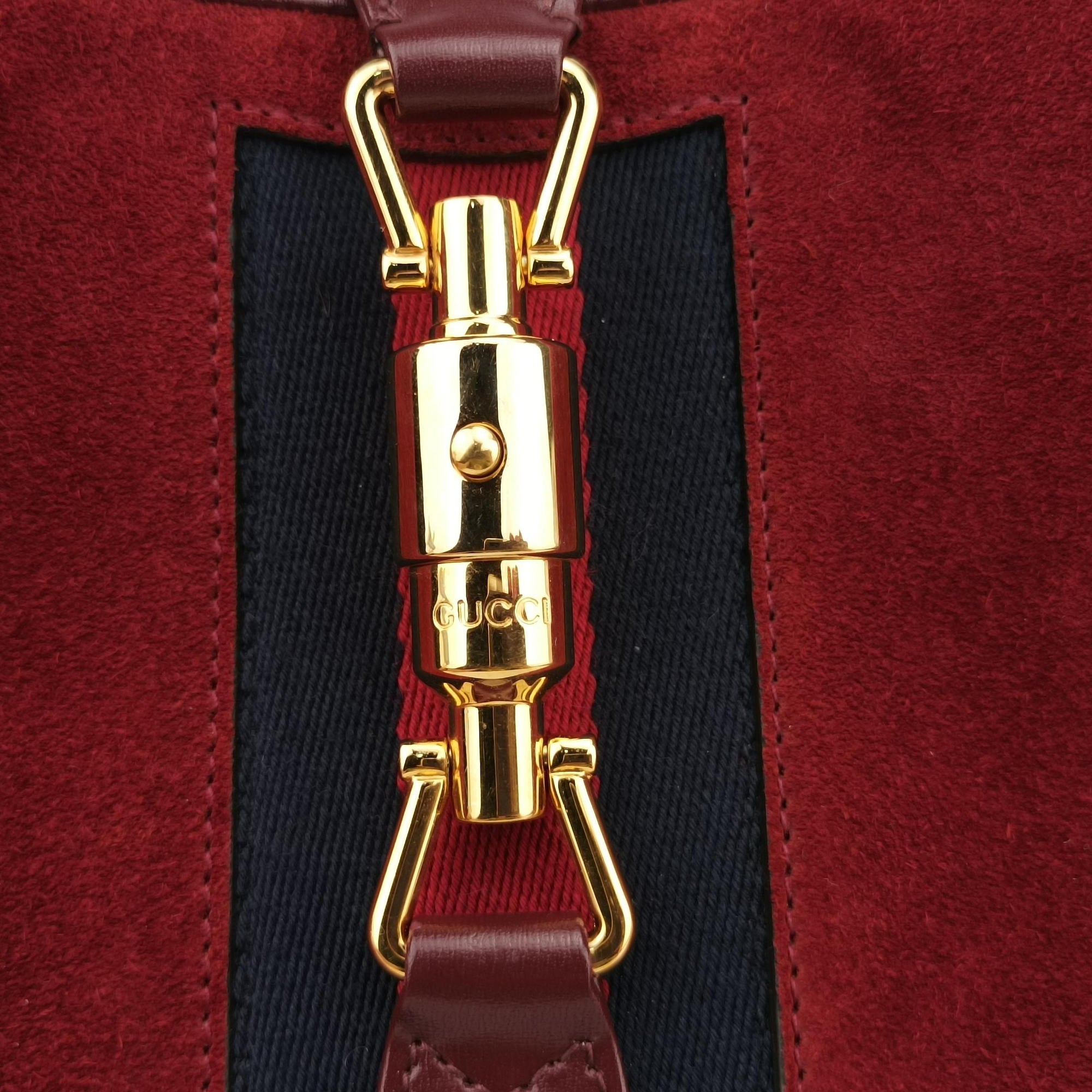 Vintage Gucci JACKIE 1961 Burgundy Suede×leather 636709 shoulderbag | stylenewstar