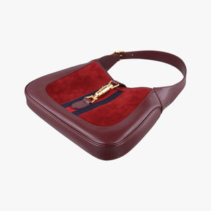Vintage Gucci JACKIE 1961 Burgundy Suede×leather 636709 shoulderbag | stylenewstar