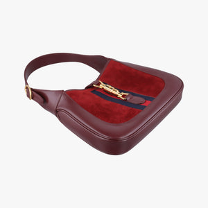 Vintage Gucci JACKIE 1961 Burgundy Suede×leather 636709 shoulderbag | stylenewstar