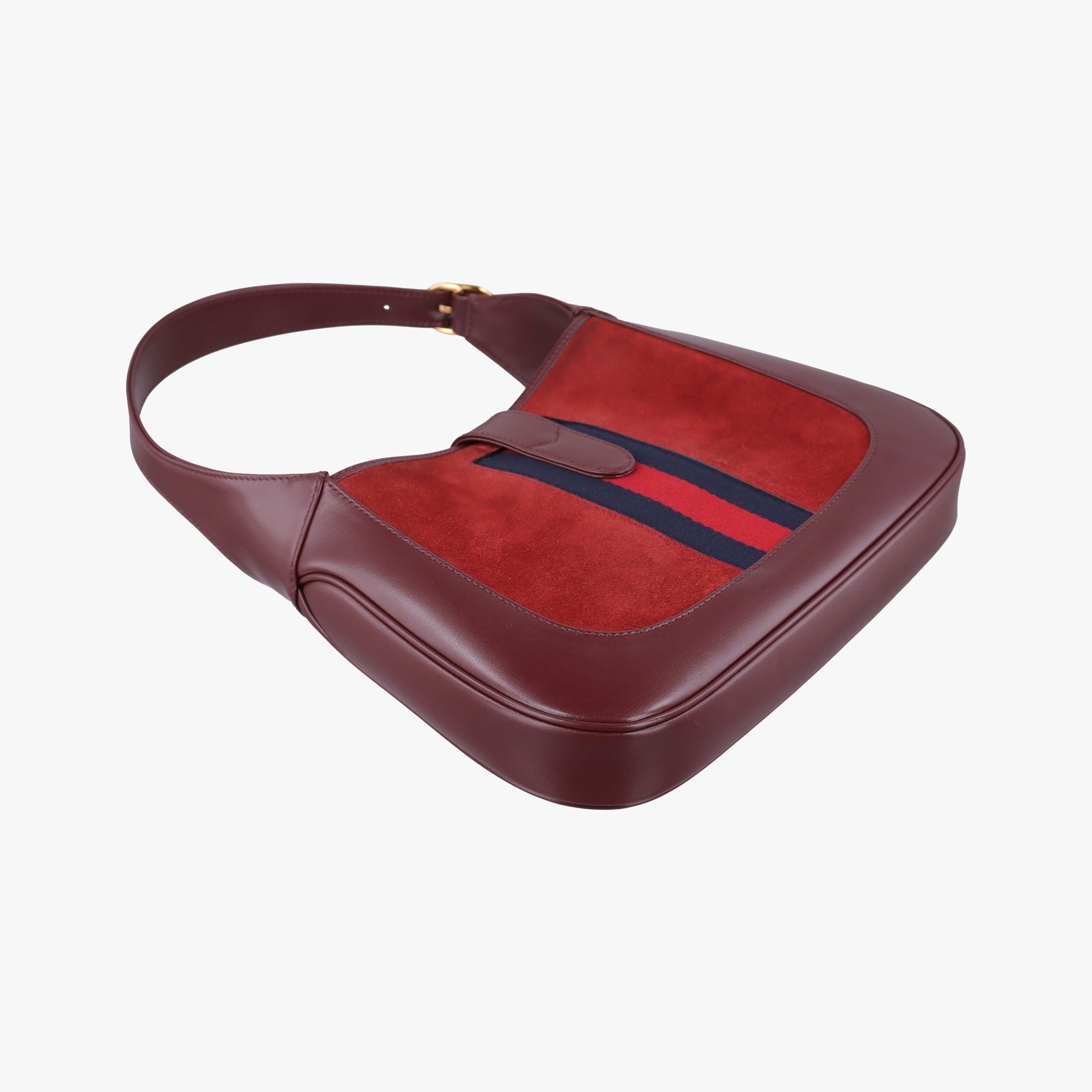 Vintage Gucci JACKIE 1961 Burgundy Suede×leather 636709 shoulderbag | stylenewstar