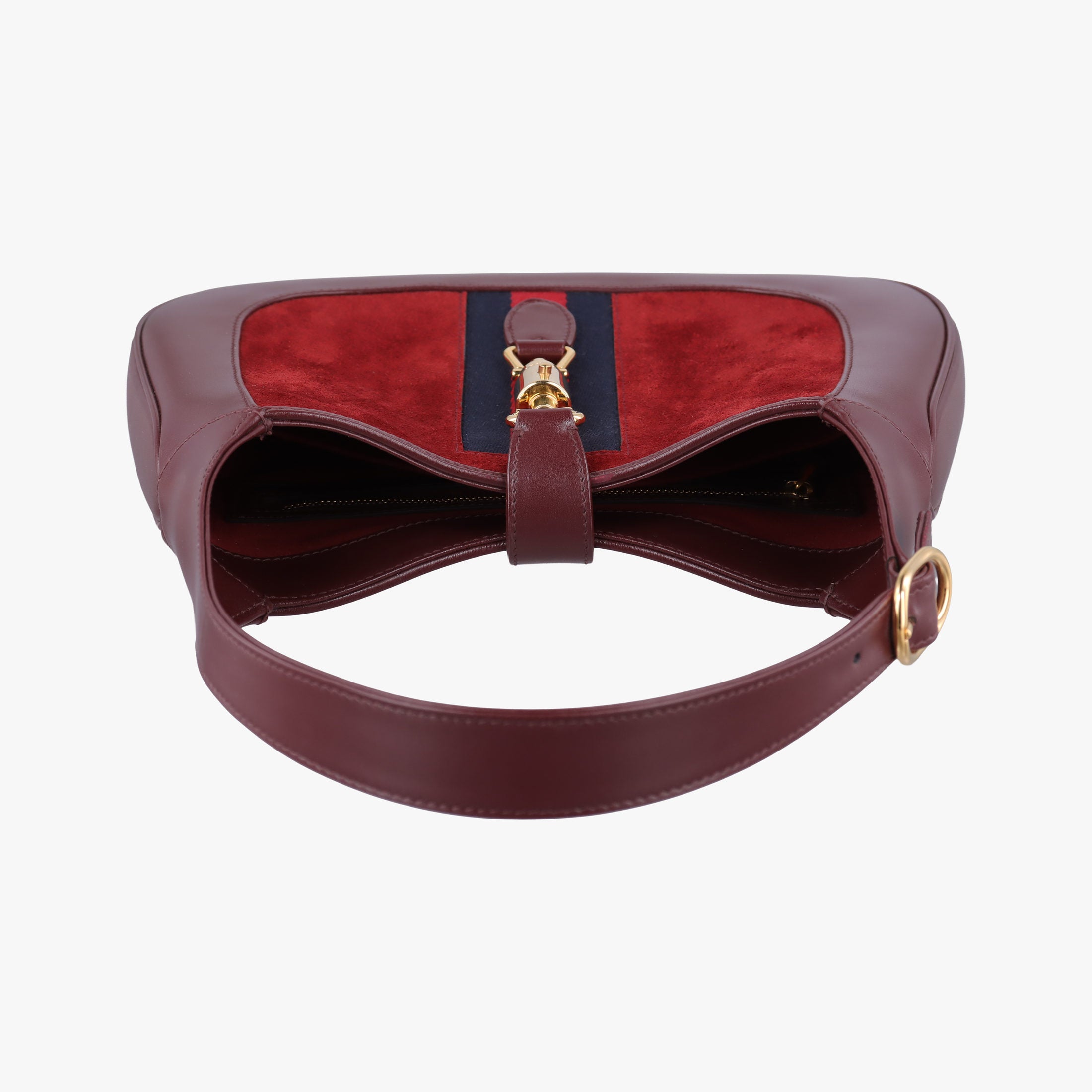 Vintage Gucci JACKIE 1961 Burgundy Suede×leather 636709 shoulderbag | stylenewstar