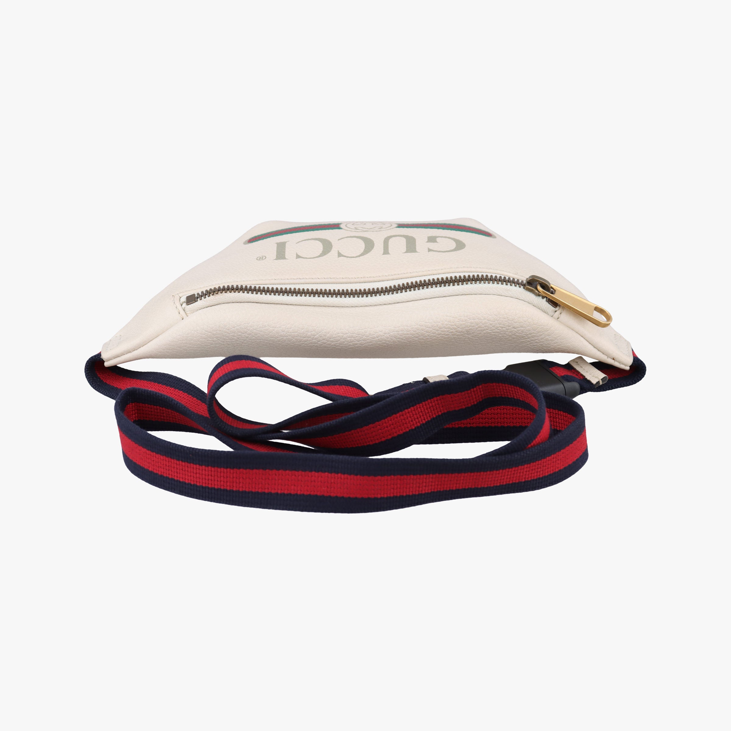 Secondhand Gucci Print White Leather 527792 bum bag/waist bag | stylenewstar