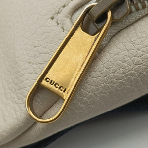Pre-owned Gucci Print White Leather 530412 bum bag/waist bag | stylenewstar