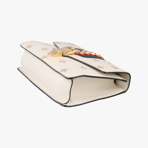 Secondhand Gucci Sylvie Ivory×Navy×Red Leather 524405 shoulderbag | stylenewstar