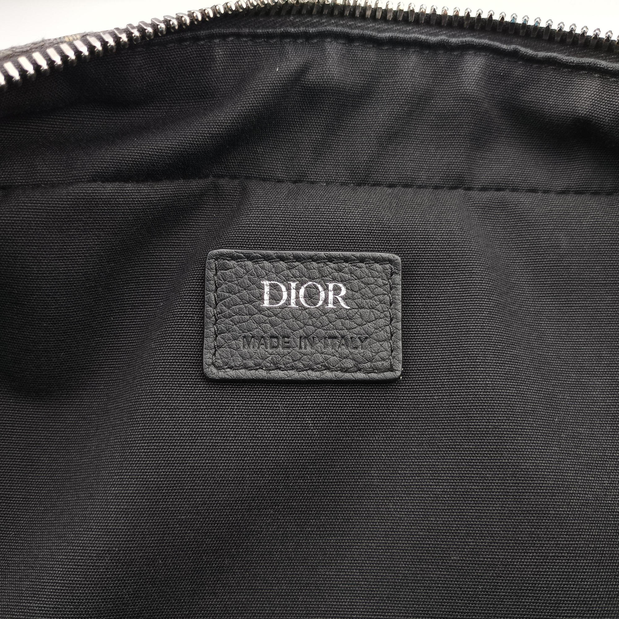 Secondhand Christian Dior Safari Oblique Navy×Gray jacquard  shoulderbag | stylenewstar