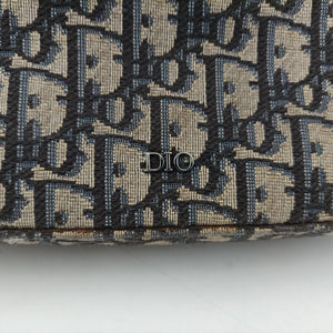 Secondhand Christian Dior Safari Oblique Navy×Gray jacquard  shoulderbag | stylenewstar