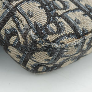 Secondhand Christian Dior Safari Oblique Navy×Gray jacquard  shoulderbag | stylenewstar