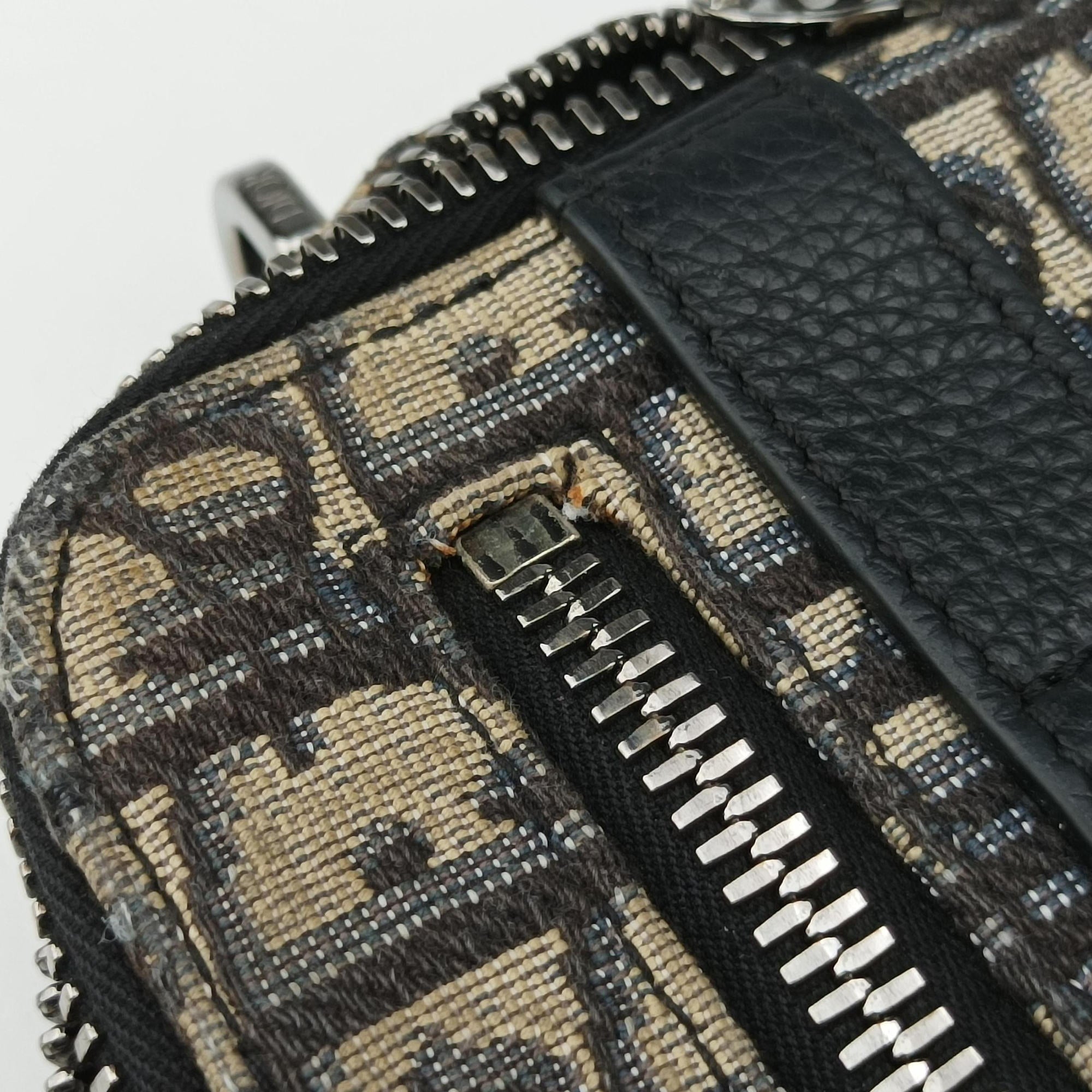 Secondhand Christian Dior Safari Oblique Navy×Gray jacquard  shoulderbag | stylenewstar