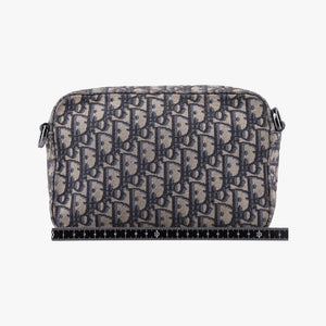 Secondhand Christian Dior Safari Oblique Navy×Gray jacquard  shoulderbag | stylenewstar
