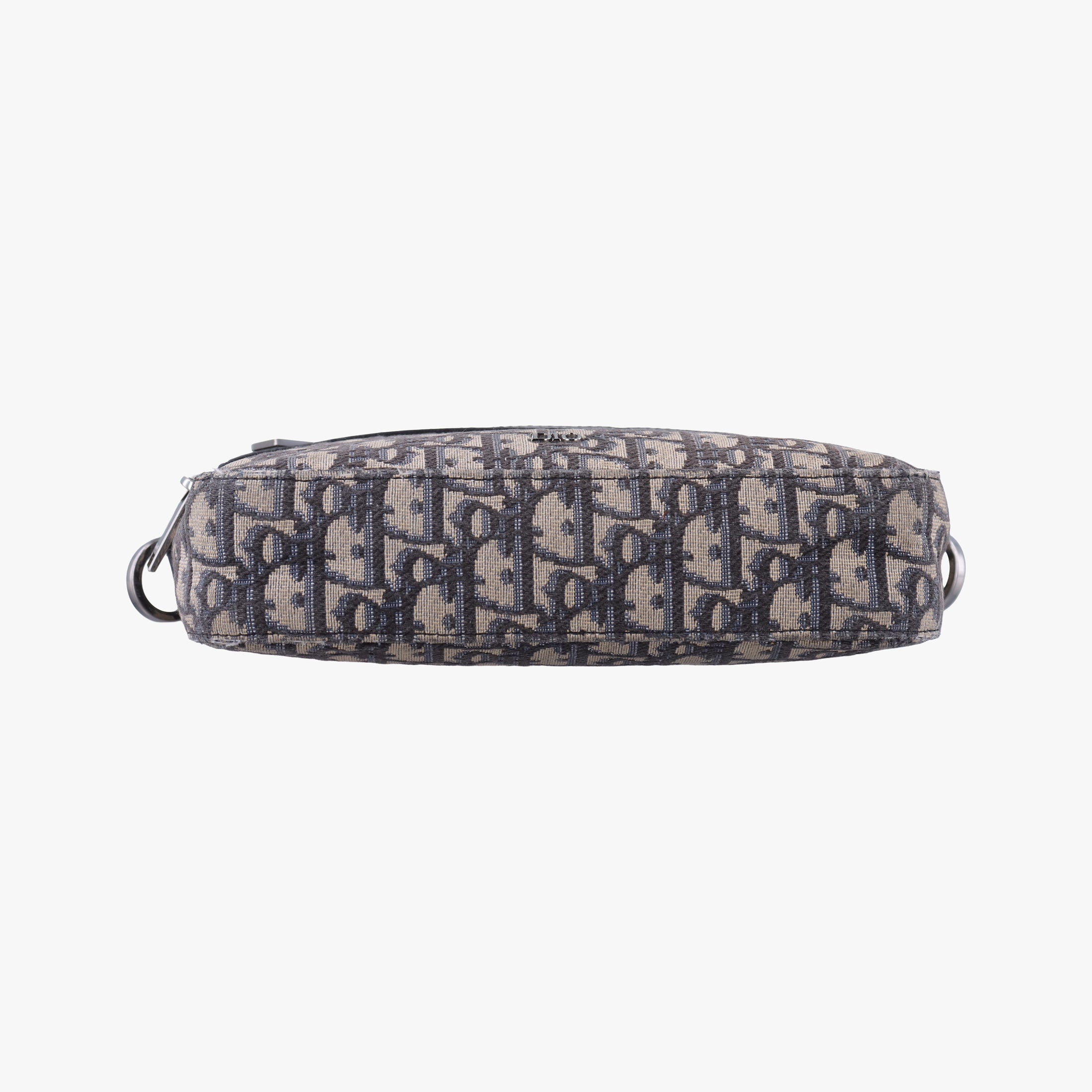 Secondhand Christian Dior Safari Oblique Navy×Gray jacquard  shoulderbag | stylenewstar