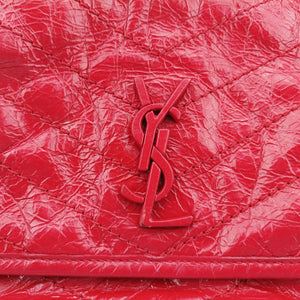 Pre-owned Yves Saint Laurent Niki Red Leather 533037 shoulderbag | stylenewstar