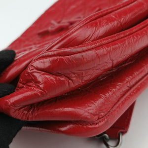 Pre-owned Yves Saint Laurent Niki Red Leather 533037 shoulderbag | stylenewstar