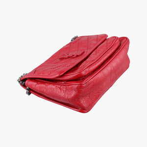 Pre-owned Yves Saint Laurent Niki Red Leather 533037 shoulderbag | stylenewstar
