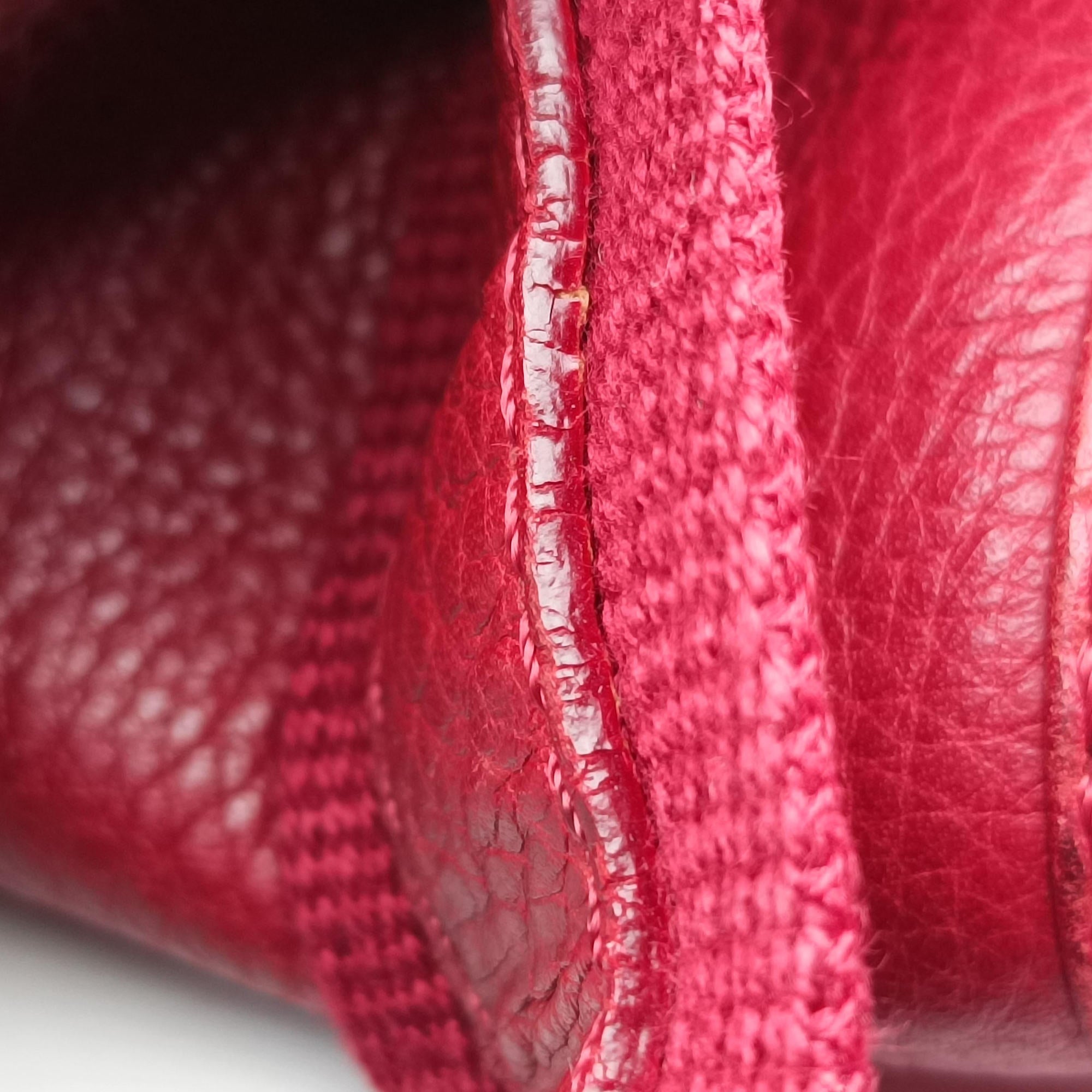 Secondhand Christian Dior Street Chic Messenger Red × Brown Jacquard Canvas×Leather  shoulderbag | stylenewstar