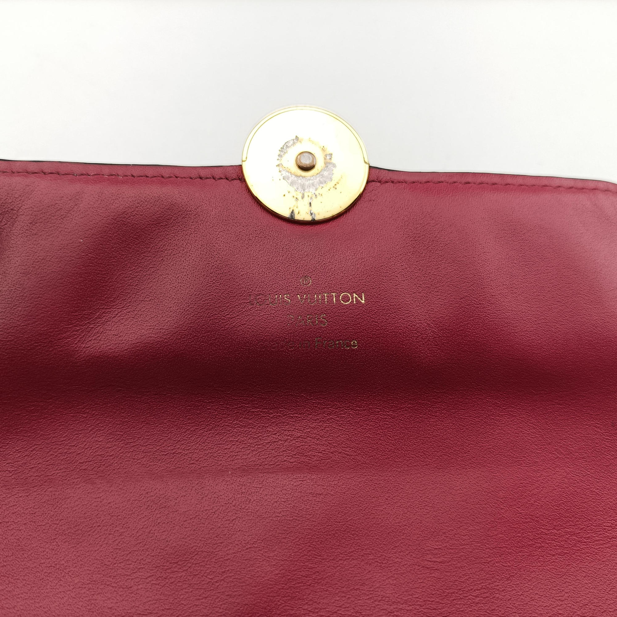 Vintage Louis Vuitton Portefeuille FLORE Chain brown×FUCHSIA Monogram Canvas×calf leather M69578 shoulderbag | stylenewstar