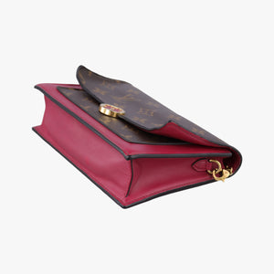 Vintage Louis Vuitton Portefeuille FLORE Chain brown×FUCHSIA Monogram Canvas×calf leather M69578 shoulderbag | stylenewstar