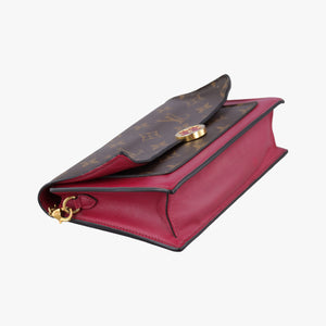 Vintage Louis Vuitton Portefeuille FLORE Chain brown×FUCHSIA Monogram Canvas×calf leather M69578 shoulderbag | stylenewstar