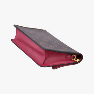 Vintage Louis Vuitton Portefeuille FLORE Chain brown×FUCHSIA Monogram Canvas×calf leather M69578 shoulderbag | stylenewstar