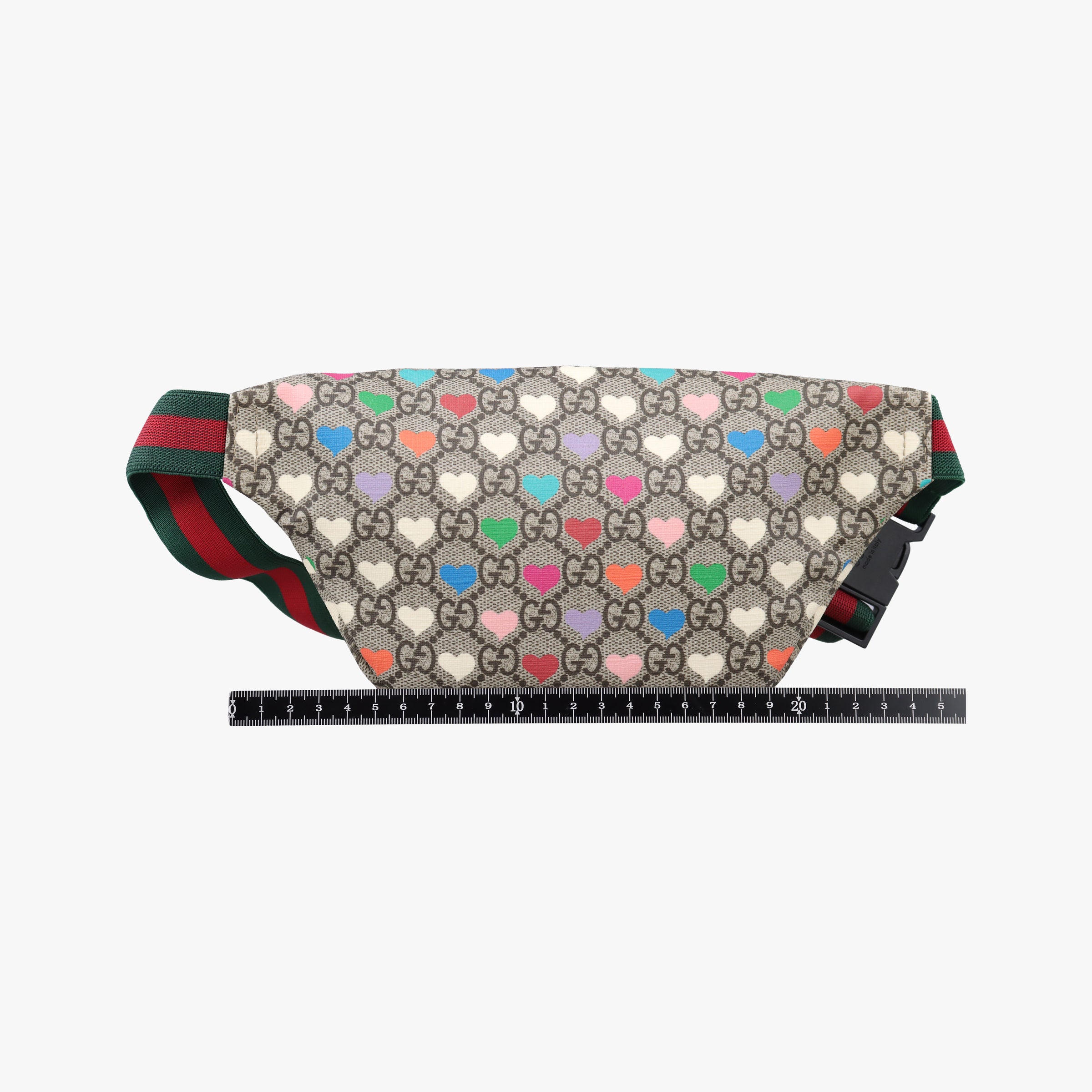Pre-owned Gucci kids GG Top strawberry Print beige×multi PVC coated canvas 502095 bum bag/waist bag | stylenewstar