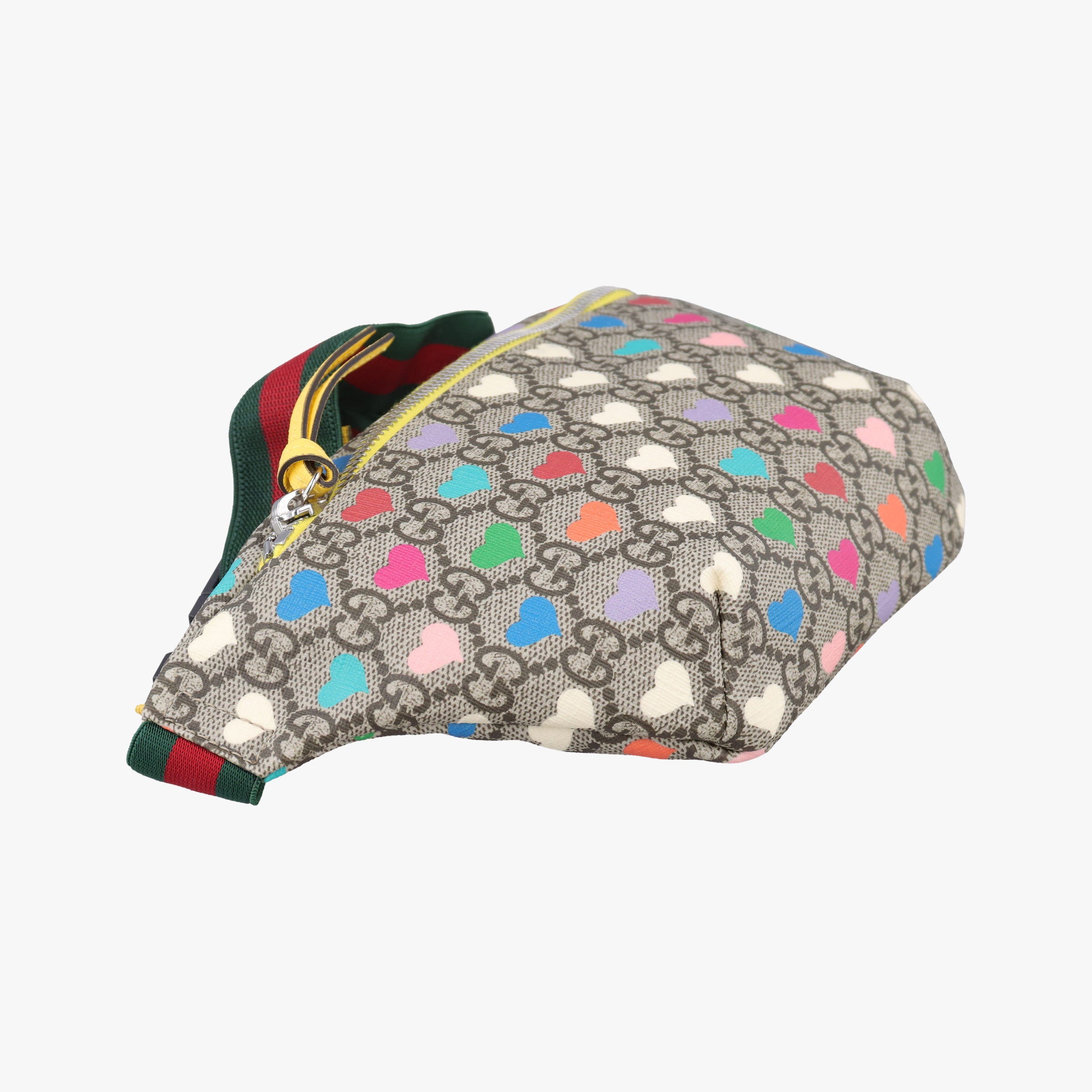 Pre-owned Gucci kids GG Top strawberry Print beige×multi PVC coated canvas 502095 bum bag/waist bag | stylenewstar
