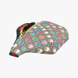 Pre-owned Gucci kids GG Top strawberry Print beige×multi PVC coated canvas 502095 bum bag/waist bag | stylenewstar