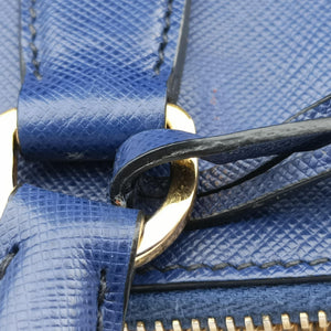 Pre-owned Prada Galleria Blue SAFFIANO Leather BN2274 shoulderbag | stylenewstar