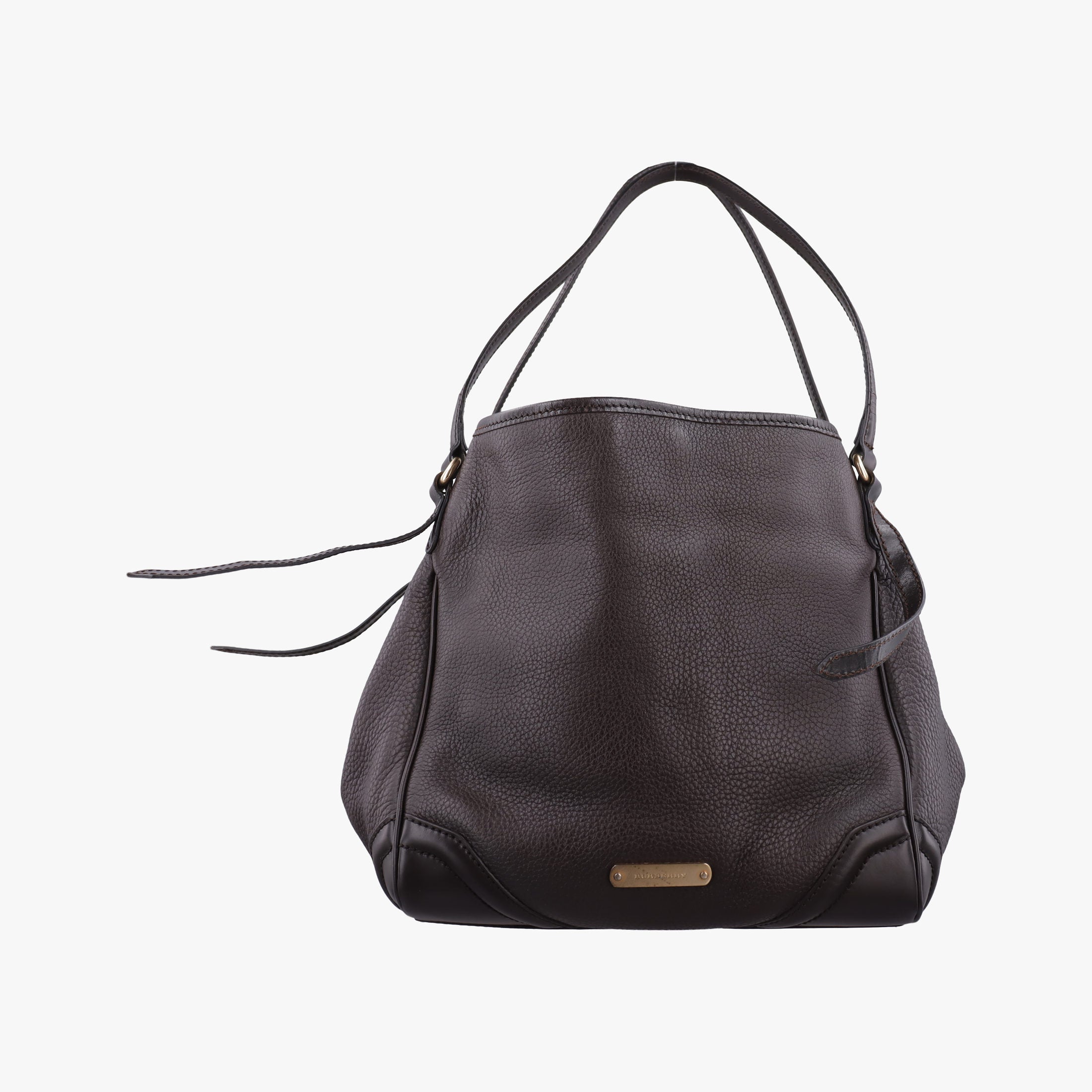 Pre-owned Burberry Canterbury Brown Leather  handbag | stylenewstar