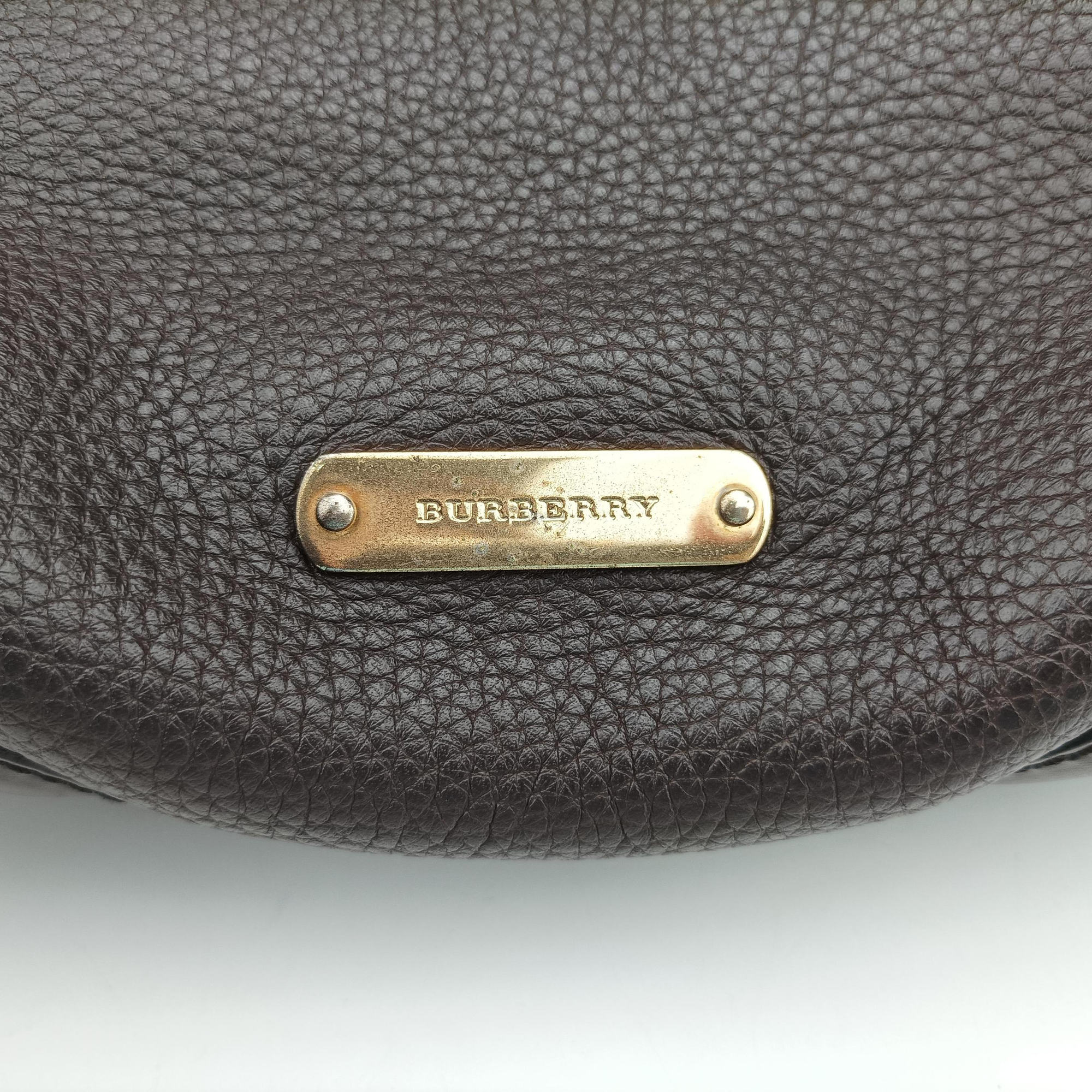 Pre-owned Burberry Canterbury Brown Leather  handbag | stylenewstar