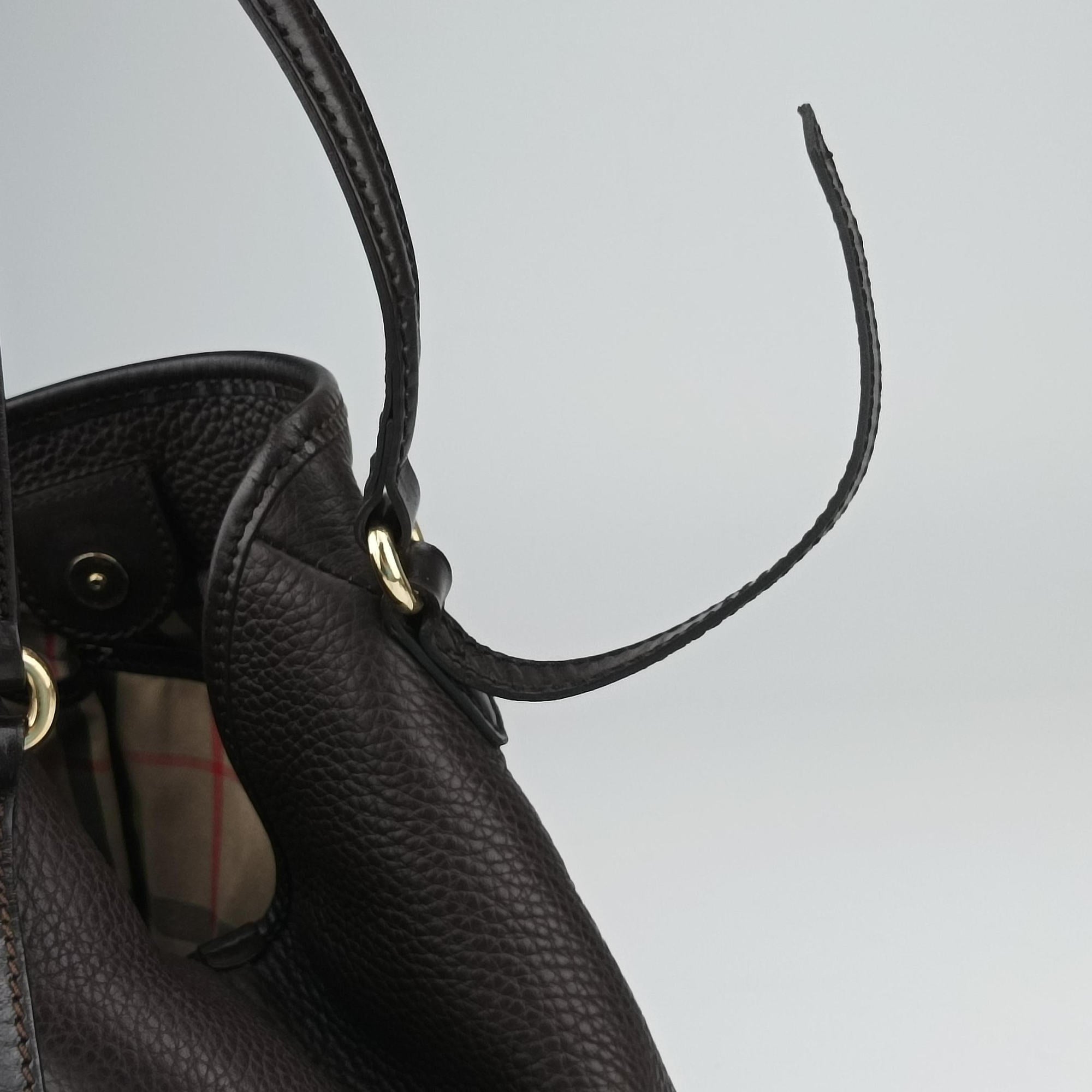 Pre-owned Burberry Canterbury Brown Leather  handbag | stylenewstar