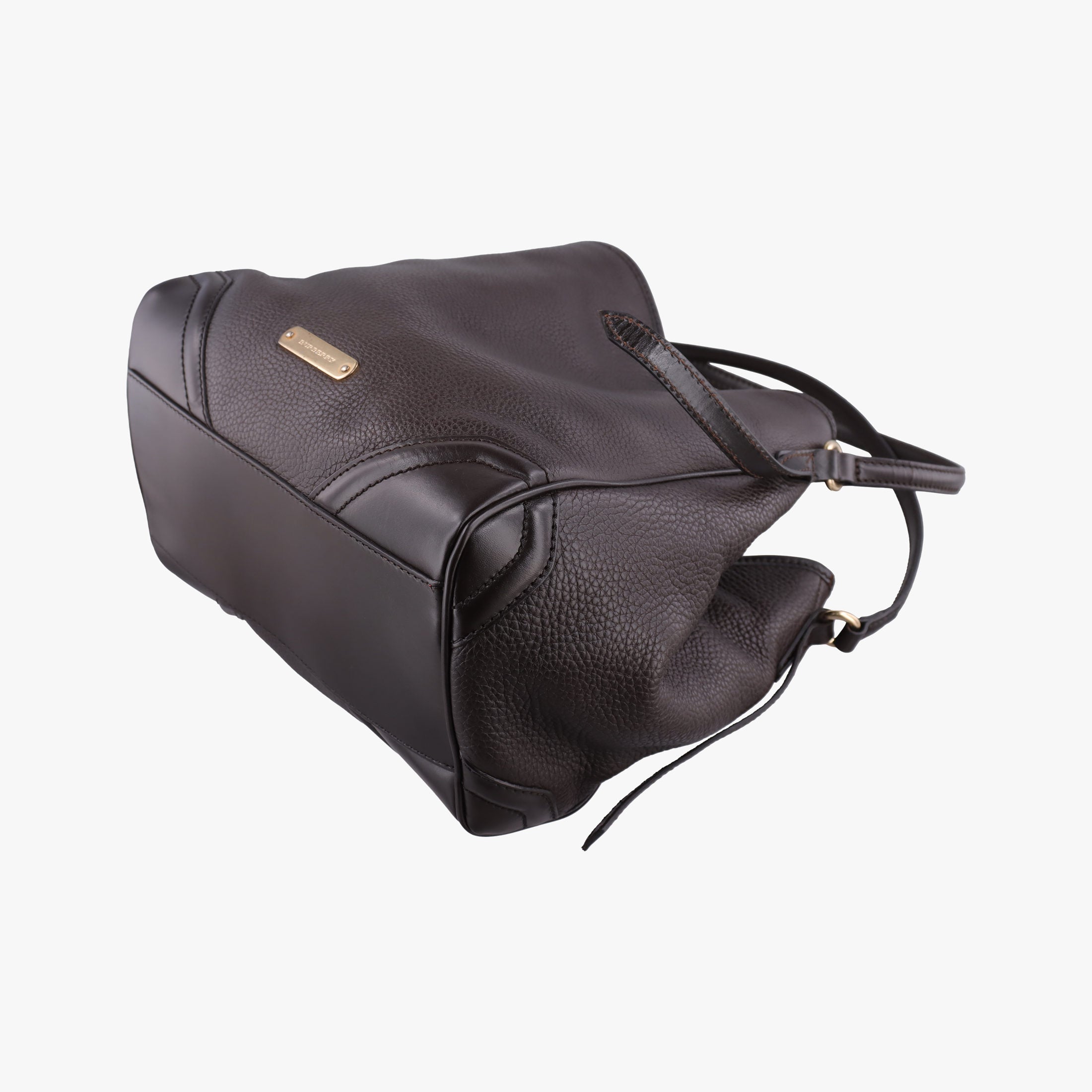 Pre-owned Burberry Canterbury Brown Leather  handbag | stylenewstar