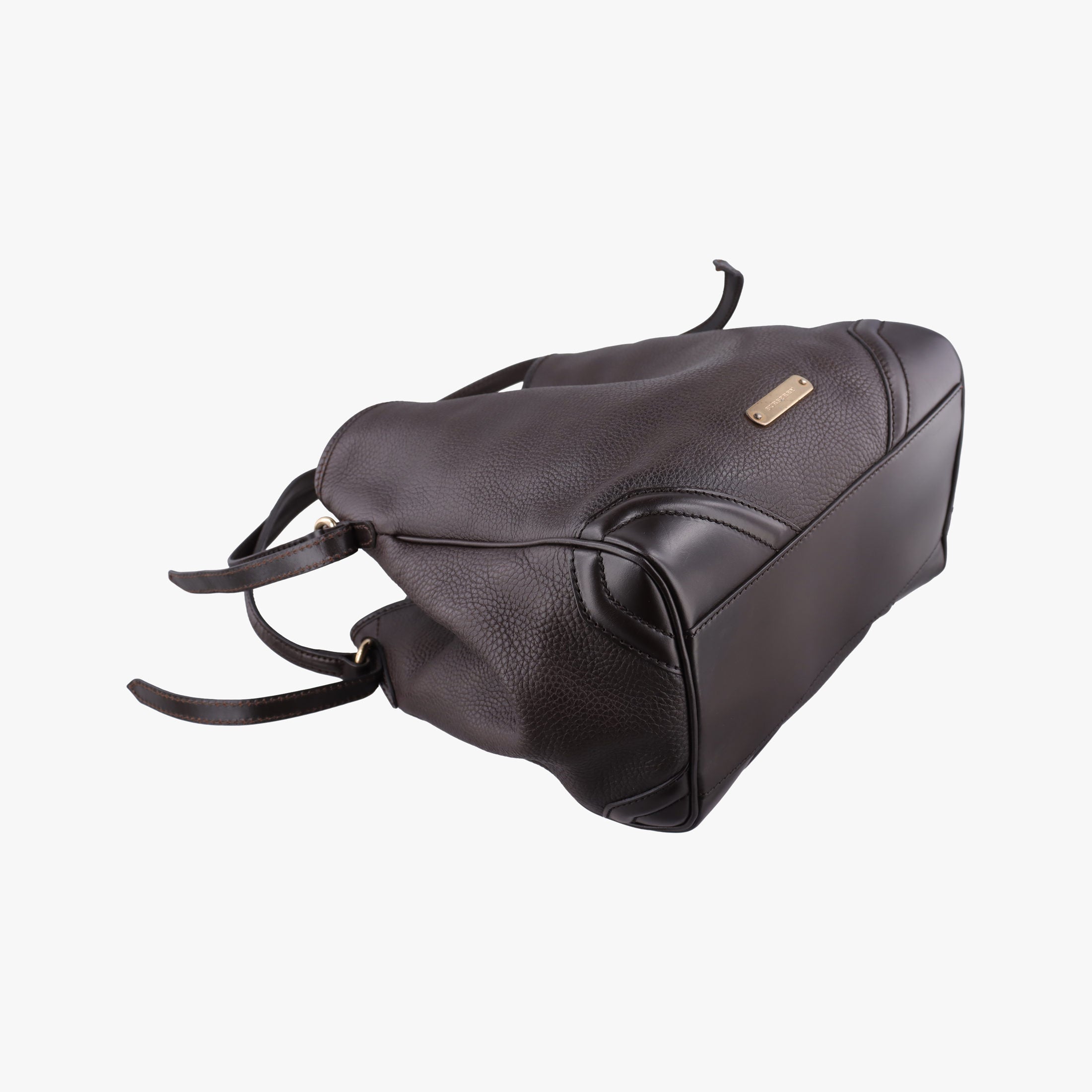 Pre-owned Burberry Canterbury Brown Leather  handbag | stylenewstar