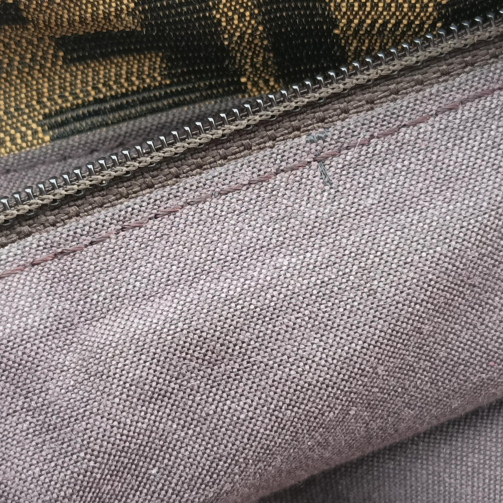 Secondhand Fendi Baguette Zucchino Brown × Red canvas×leather 8BT180 shoulderbag | stylenewstar