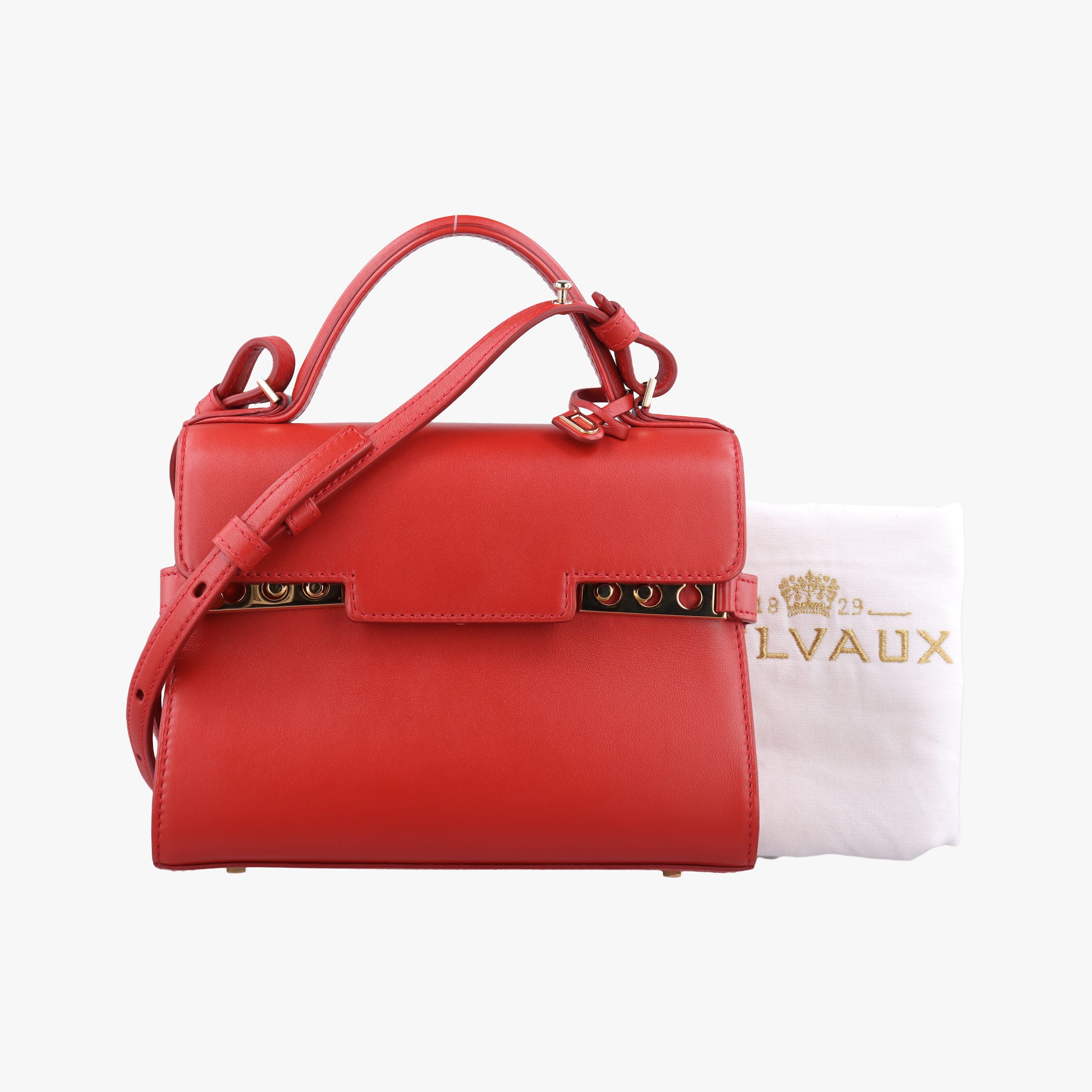 Pre-owned Delvaux Tampete Red Leather  shoulderbag | stylenewstar