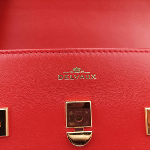 Pre-owned Delvaux Tampete Red Leather  shoulderbag | stylenewstar