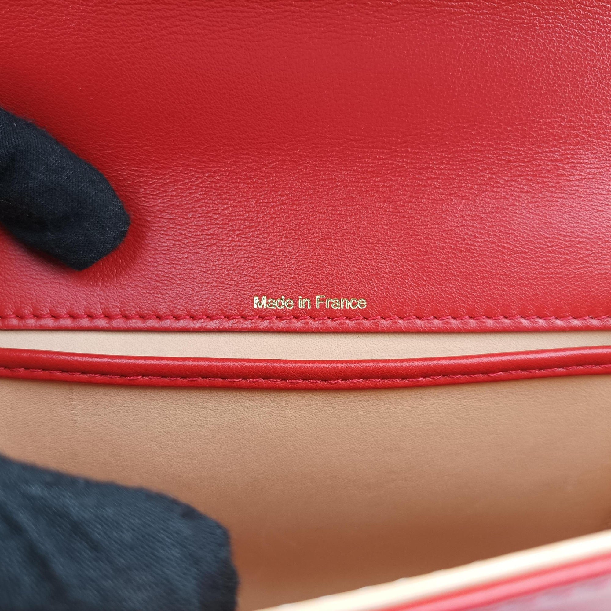 Pre-owned Delvaux Tampete Red Leather  shoulderbag | stylenewstar