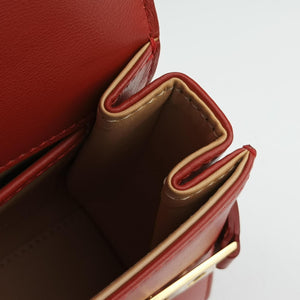 Pre-owned Delvaux Tampete Red Leather  shoulderbag | stylenewstar