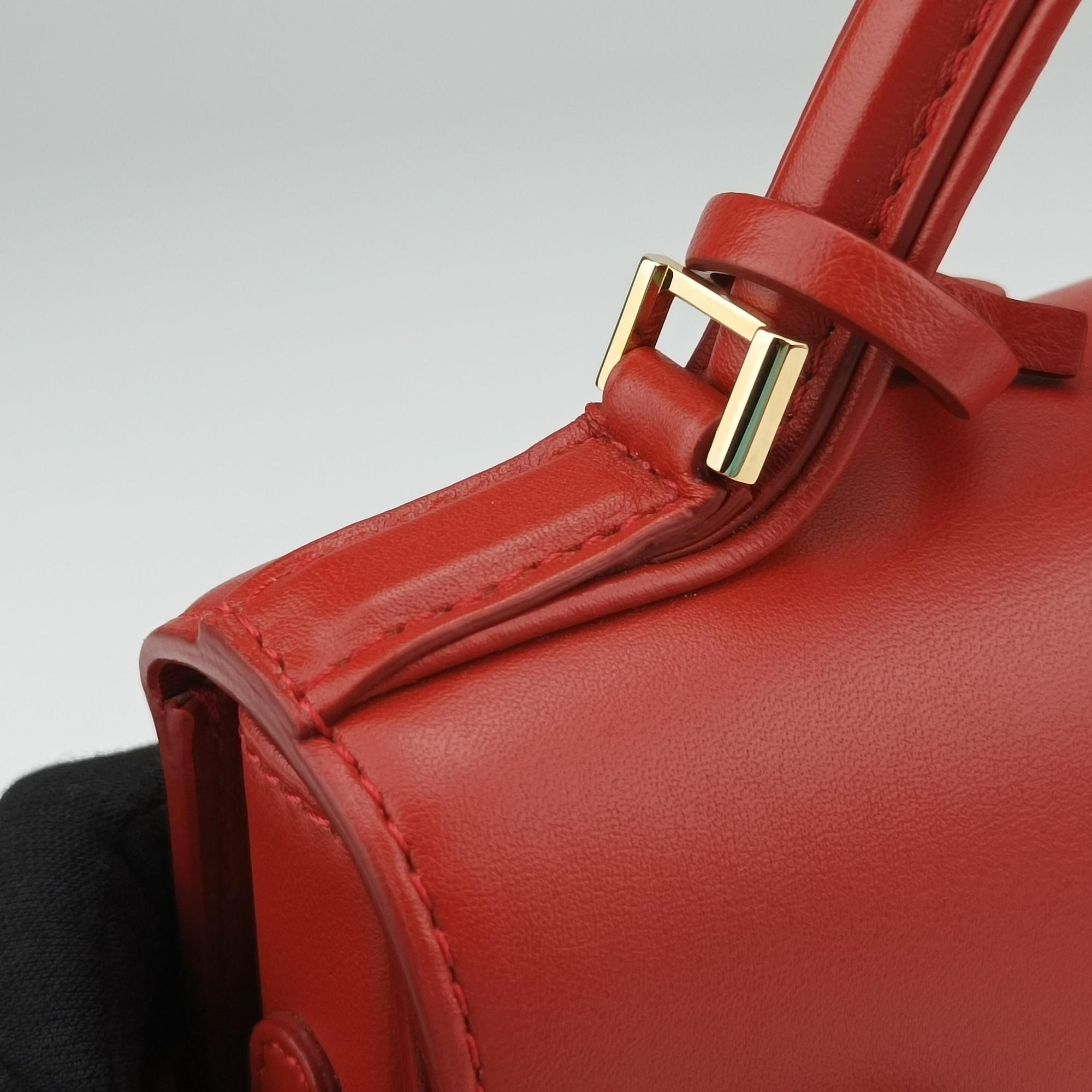 Pre-owned Delvaux Tampete Red Leather  shoulderbag | stylenewstar