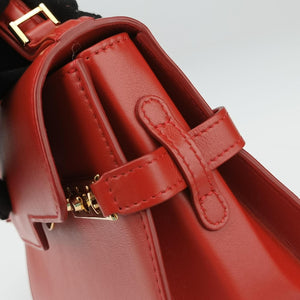 Pre-owned Delvaux Tampete Red Leather  shoulderbag | stylenewstar