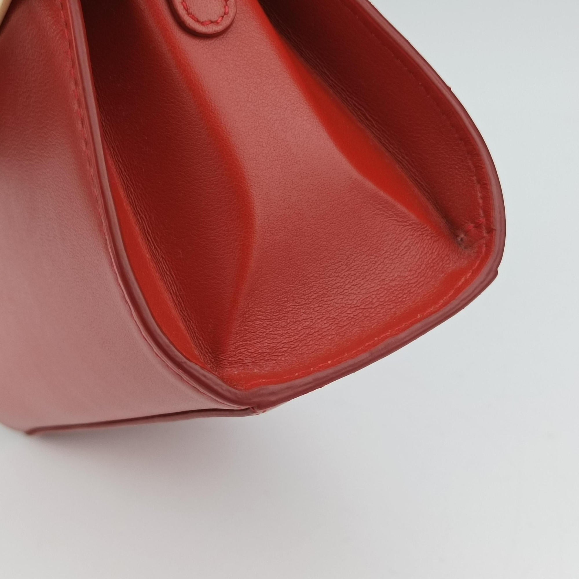Pre-owned Delvaux Tampete Red Leather  shoulderbag | stylenewstar