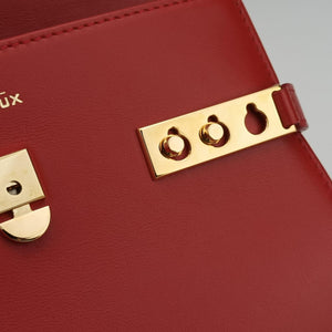 Pre-owned Delvaux Tampete Red Leather  shoulderbag | stylenewstar